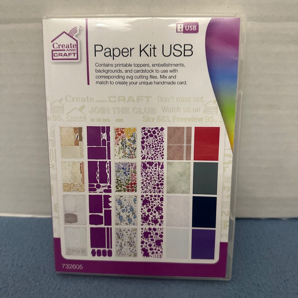 Create and Craft Paper Kit USB SVG Cutting Files Card Making Scrapbooking 732605